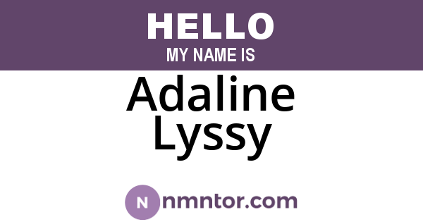 Adaline Lyssy