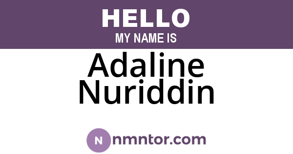 Adaline Nuriddin