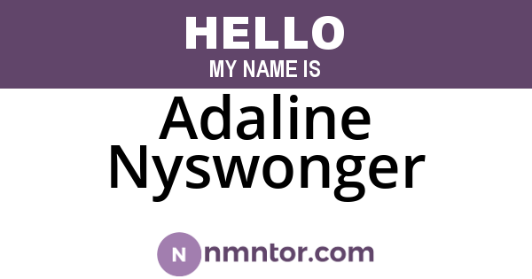 Adaline Nyswonger