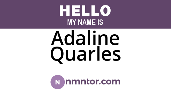 Adaline Quarles