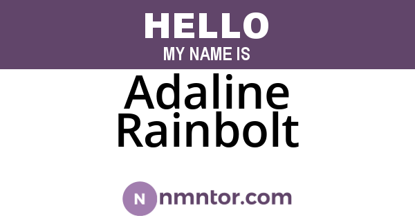Adaline Rainbolt
