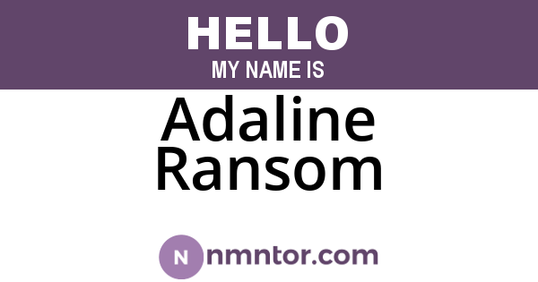 Adaline Ransom