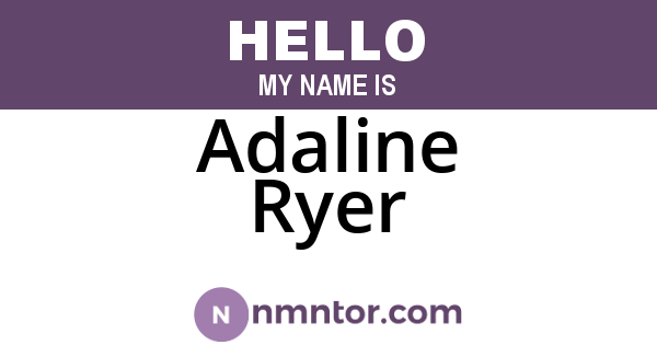 Adaline Ryer