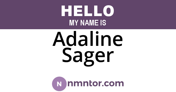 Adaline Sager