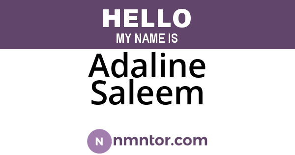 Adaline Saleem