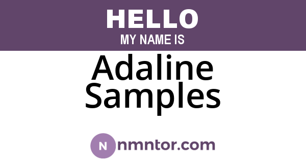 Adaline Samples
