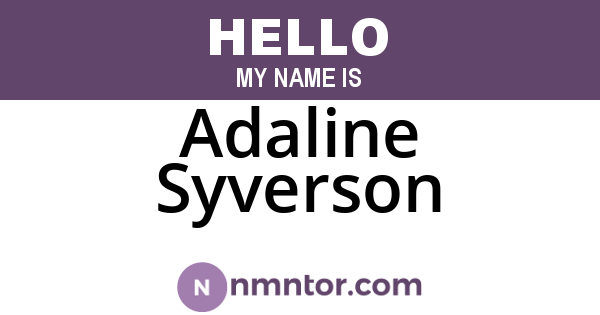 Adaline Syverson