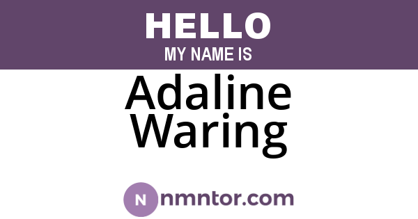 Adaline Waring