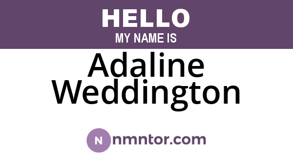Adaline Weddington