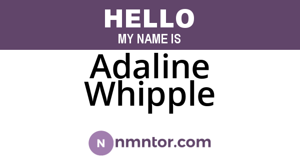 Adaline Whipple