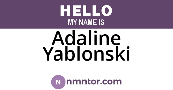 Adaline Yablonski