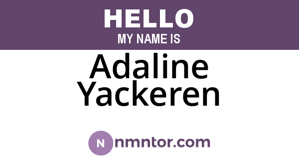 Adaline Yackeren