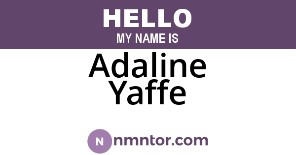 Adaline Yaffe