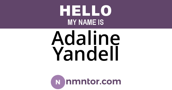 Adaline Yandell