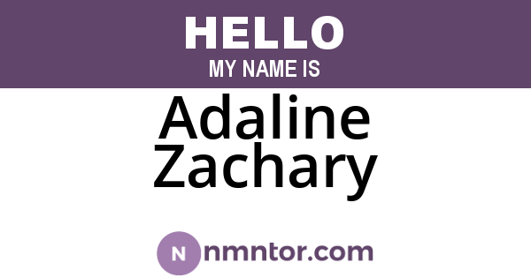 Adaline Zachary