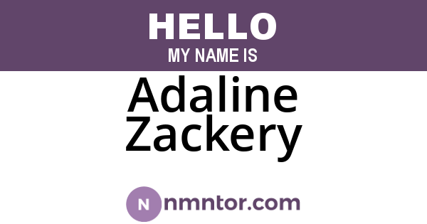 Adaline Zackery
