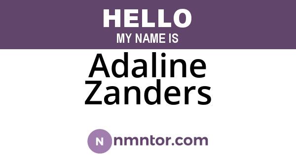 Adaline Zanders