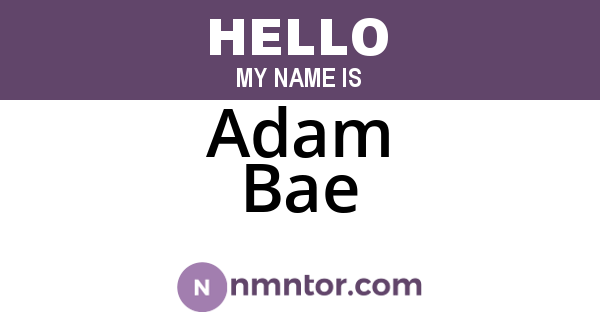 Adam Bae