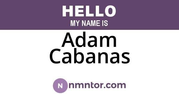 Adam Cabanas