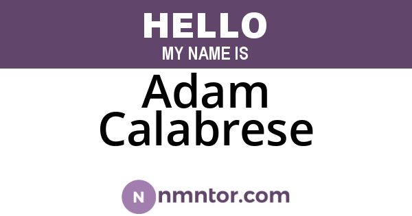 Adam Calabrese