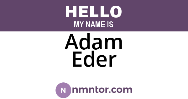 Adam Eder