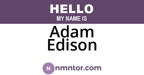 Adam Edison