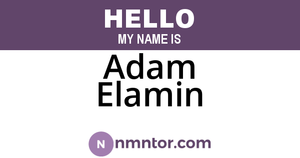 Adam Elamin