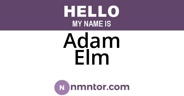 Adam Elm