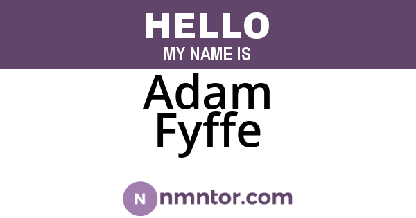 Adam Fyffe
