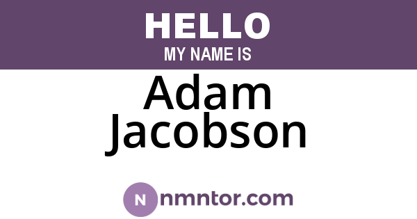 Adam Jacobson