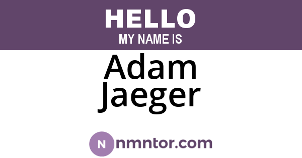 Adam Jaeger
