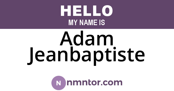 Adam Jeanbaptiste