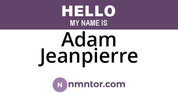 Adam Jeanpierre