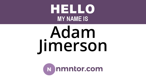Adam Jimerson