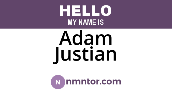 Adam Justian