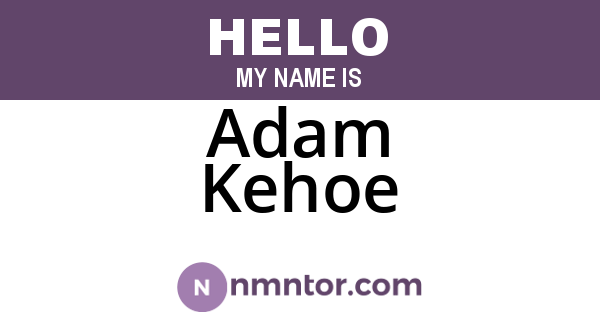 Adam Kehoe