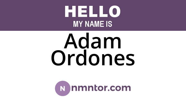 Adam Ordones