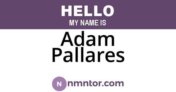 Adam Pallares