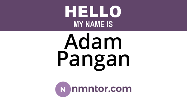 Adam Pangan