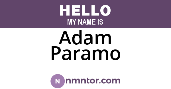 Adam Paramo