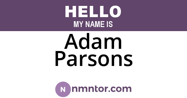 Adam Parsons