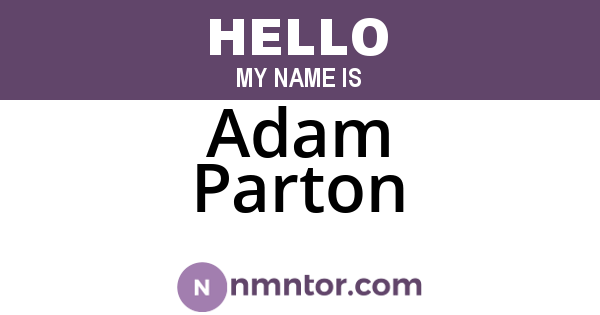 Adam Parton