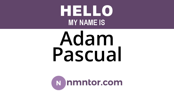 Adam Pascual