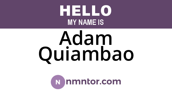 Adam Quiambao