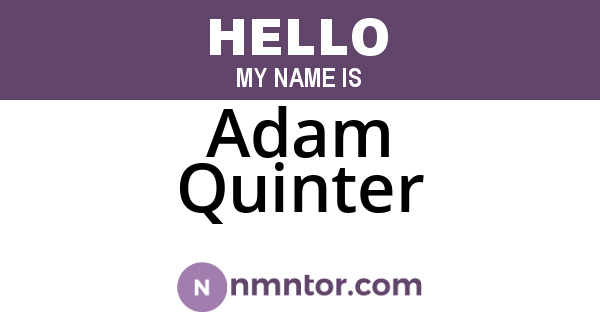 Adam Quinter