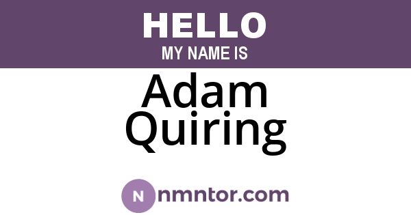 Adam Quiring