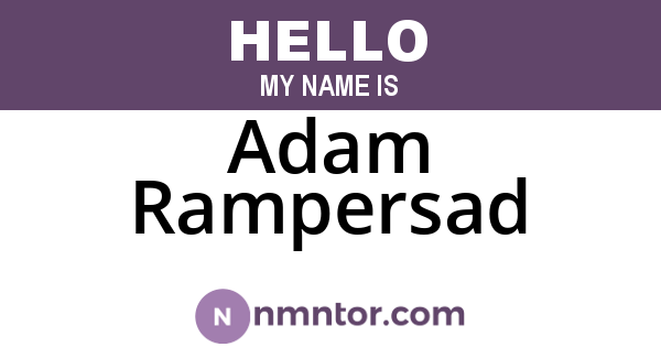 Adam Rampersad