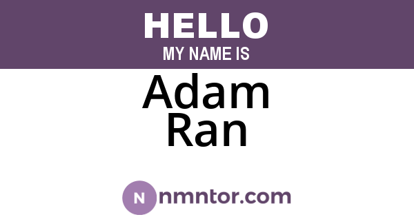 Adam Ran
