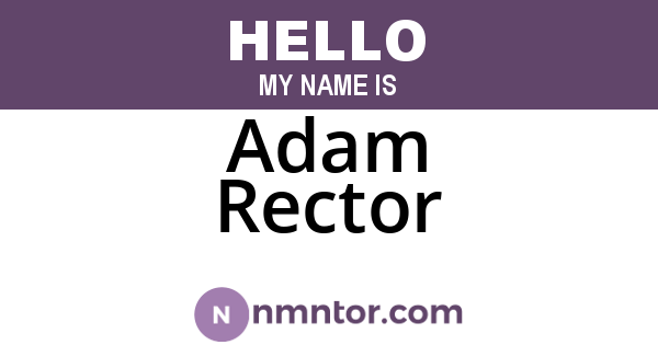 Adam Rector