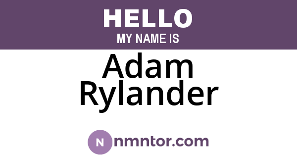 Adam Rylander